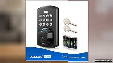 DESLOC A100F Keyless Entry Door Lock Keypad Fingerprint Smart Lock Deadbolt for Front Door Easy