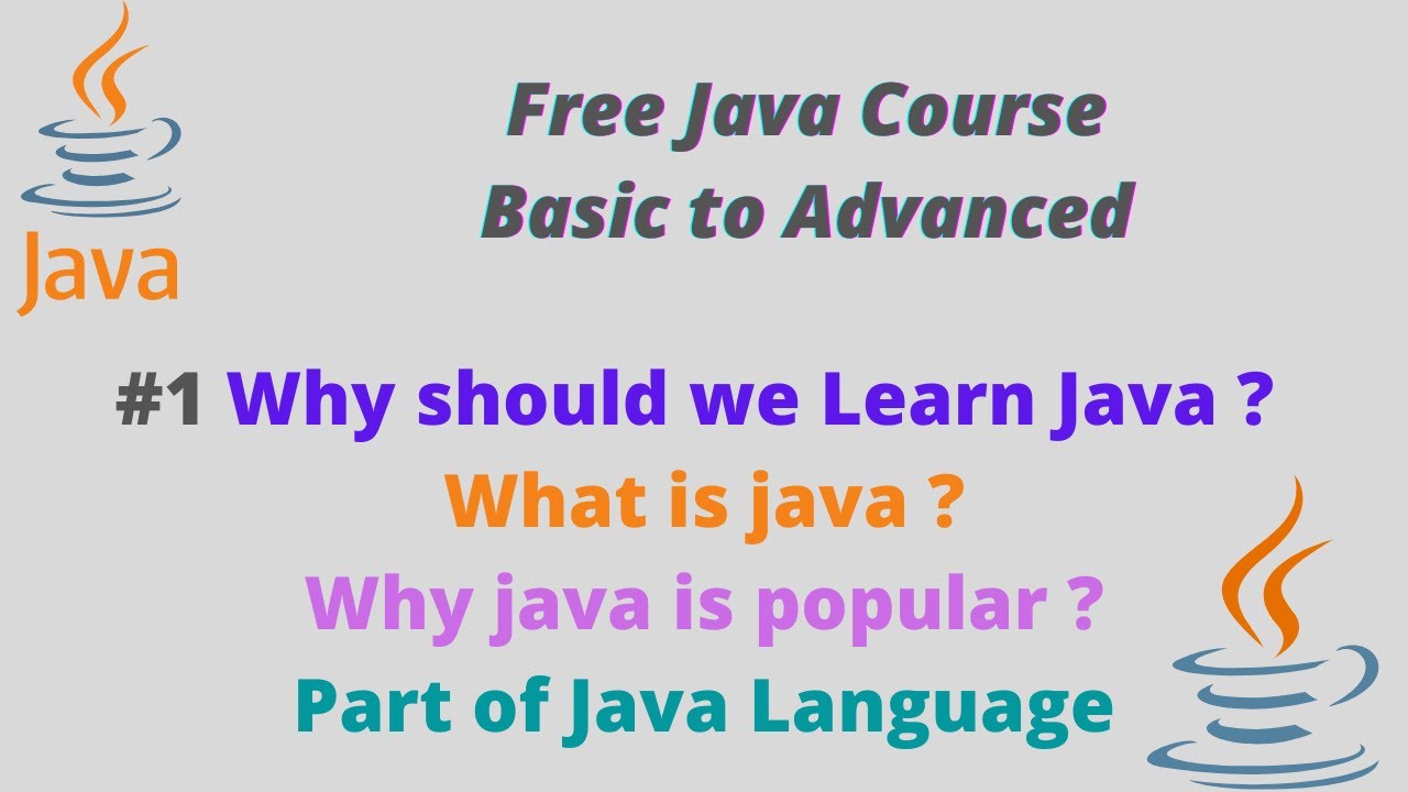 #1 Why should we Learn Java ? What is java ? Why java is popular ? Part ...