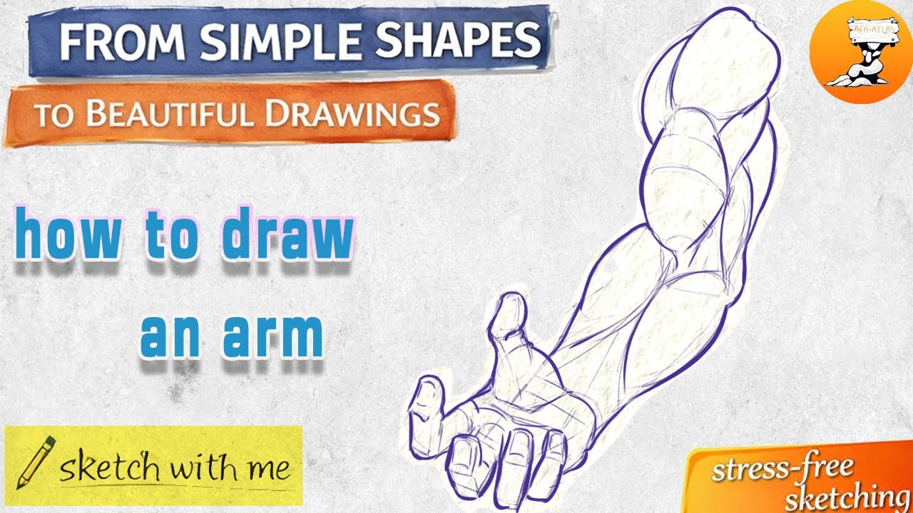 Drawing an Arm Made Simple with Basic Shapes – A Peaceful Tutorial for Beginners 💪✏️