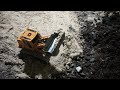 Heavy bulldozer working hard truck excavator  komuniti rc primitive 1018