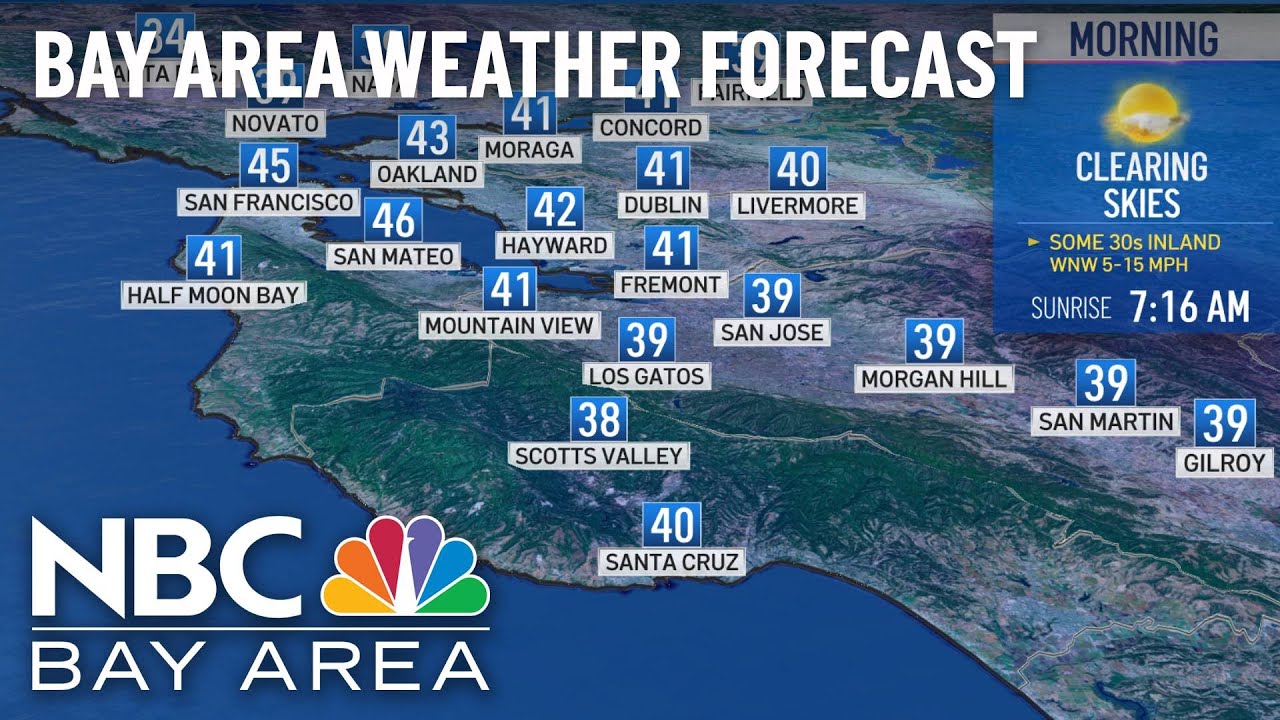 Bay Area Forecast: Rain to Move Out, Cold Temps Continue - YouTube