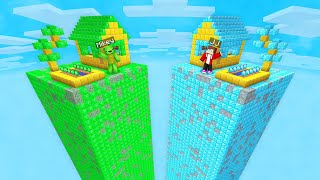 Mikey Emerald vs JJ Diamond CHUNK Survival Battle in Minecraft (Maizen)