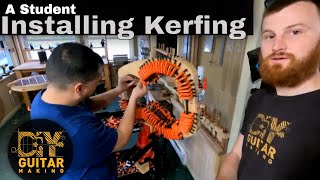 Installing Kerfing during a Guitar Build Workshop