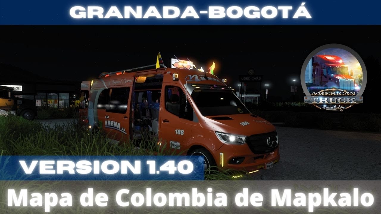 Granada-Bogotá (ATS 1.40) Mapa de Colombia de Mapkalo