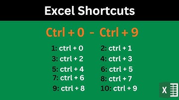Shortcut Keys in Excel from ctrl + 0 to ctrl + 9 #shortcuts #excelformula #youtube