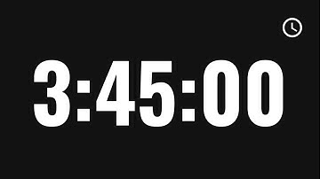 3 Hour 45 Minute Timer | Simple 225 Minute Timer