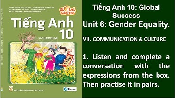 Bài nghe tiếng Anh 10 Global Success Unit 6 Gender Equality Communication & Culture.