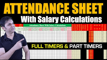 Attendance Sheet with SALARY Calculations / Fully Automated