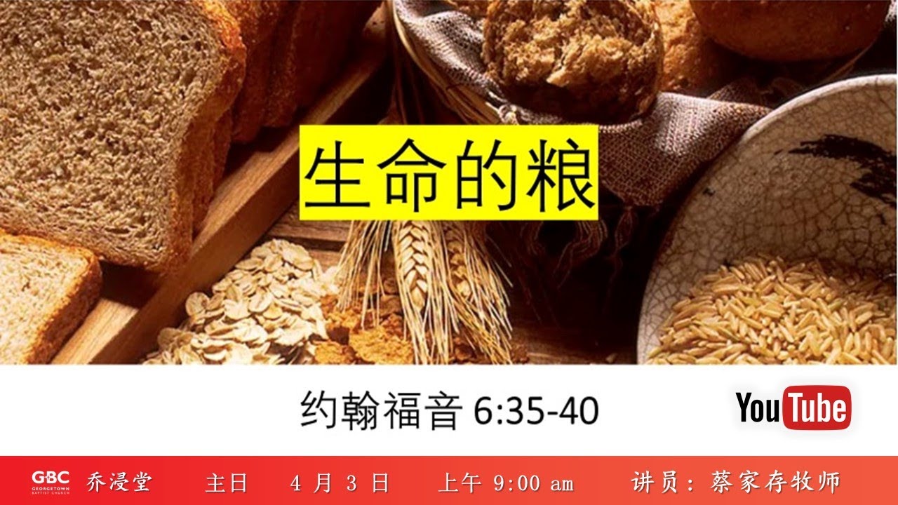 生命的粮 // 乔浸堂 (中文堂) 3 April 2022 实体主日崇拜 // 线上同步直播 - YouTube