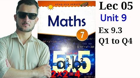7th math unit 9 ex 9.3 Q1 to Q4 afaq sun series