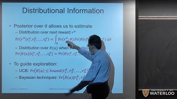 CS885 Lecture 8b: Bayesian and Contextual Bandits