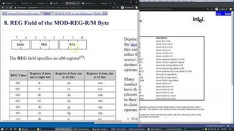 7.5 Lab M07, byte code format of MOV instruction