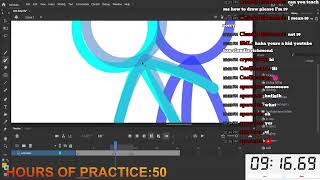 Practice animation and drawing: Live 49 (1,000 hours challenge)