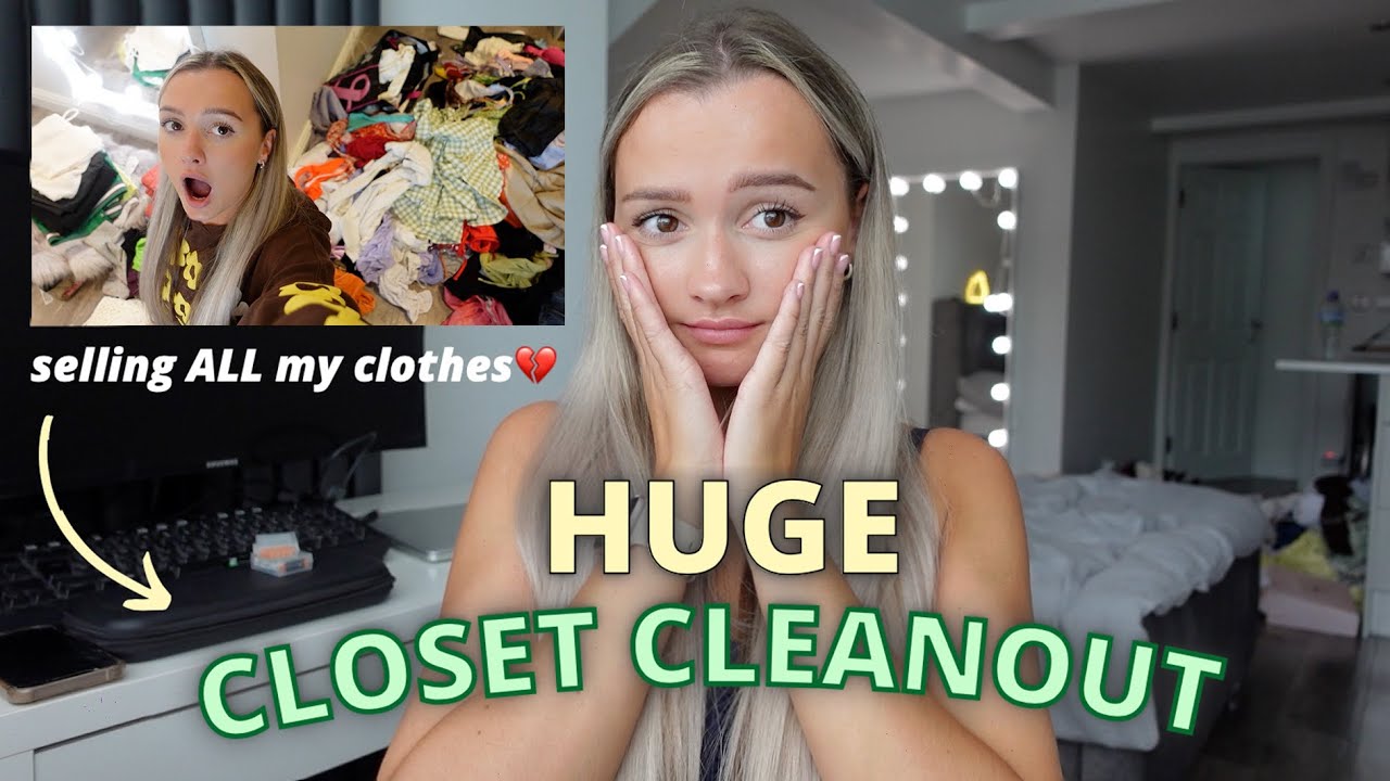 HUGE CLOSET CLEAN OUT selling ALL my clothes... - YouTube