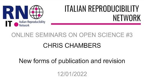 Chris Chambers - New forms of publication and revision