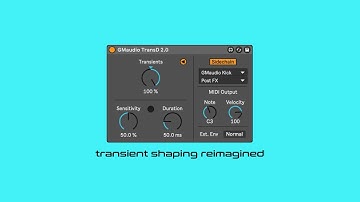 GMaudio TransD 2.0 - Transient Shaping Reimagined (Max For Live Device) - Introduction