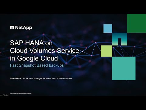 Create Fast Snapshot-Based Backups of SAP HANA in Google Cloud
