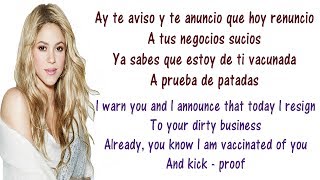 Shakira - Te Aviso, Te Anuncio Objection Lyrics English and Spanish - Translation & Meaning