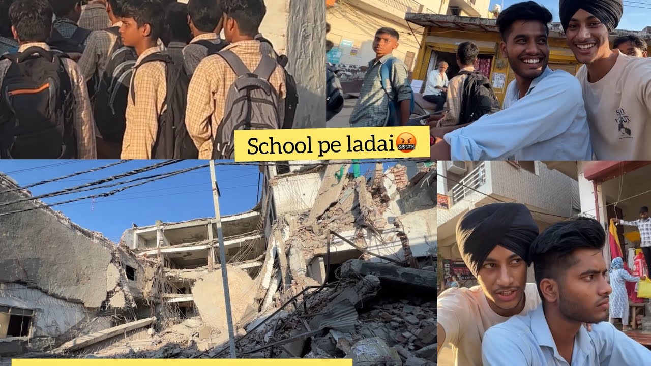 Badarpur building crash 😱😱 School rode par hui Bacho ki ladai 😂😂 Chirag ka mhu jal giya brade se 