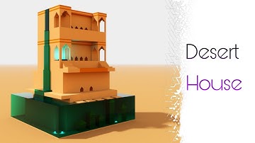 Low poly desert building / Magical voxel #lowpoly #magicalvoxel #pixelart #3dmodeling #voxelart