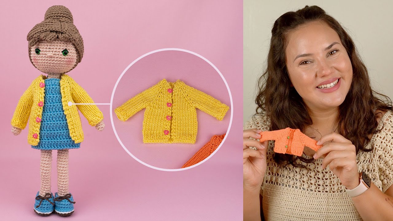 COMO FAZER CASACO DE TRICÔ PARA BONECA | ATELIÊ JÉSSICA BRANDÃO | #109