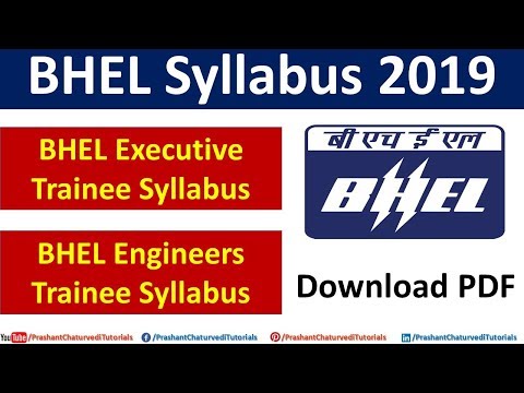 BHEL Engineers Trainee Syllabus 2019 BHEL Executive Trainee Syllabus 2019