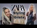 SYLING ZARA FAUX LEATHER GILETS 2021 | ZARA HAUL