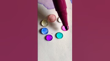 Color Splash in Water Drops 🟥🟨🟦🟩🟪⬛️ | Satisfying Sketch Pen Magic ✨ #shorts #experiment #asmr
