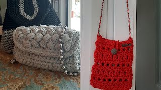 Сумкалар токишни урганмокчимисиз? 3 hil tokilgan sumkalar 🧶👉👜🎒👝 Вязание сумки