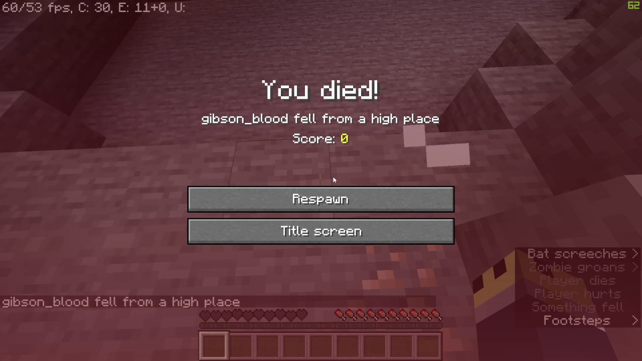 Minecraft Speedrun | Fastest Death, Random Seed | 8.96 seconds (FWR ...