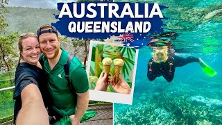 AUSTRALIA VLOG!  PART 2 • Great Barrier Reef Snorkel  Cairns SkyRail  Brisbane Koala Sanctuary