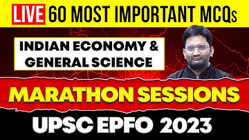 UPSC EPFO 2023 Free Tests & MCQs Revision | Indian Economy & General Science | LIVE Class EO & APFC