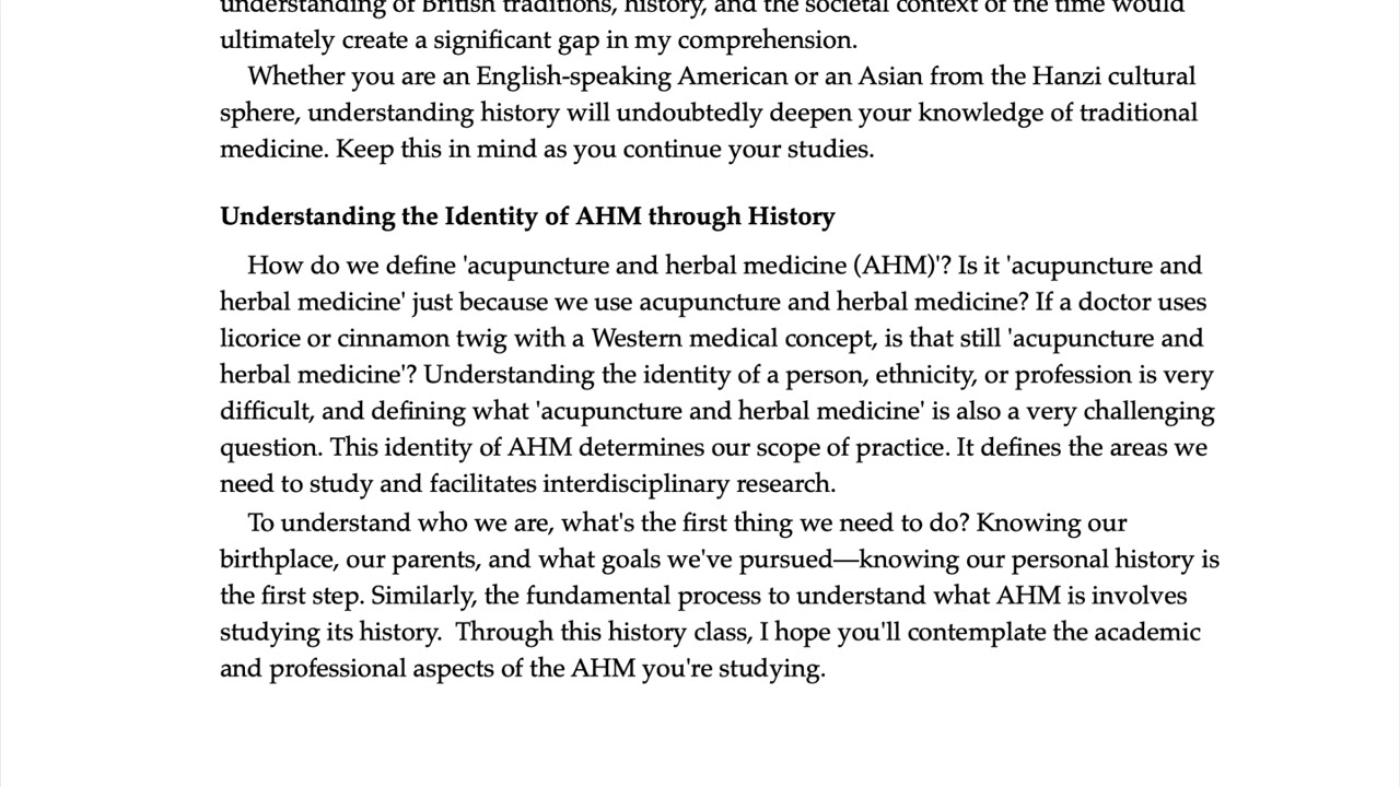 Why we need to study TCM history? (0)