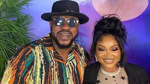 SEE HOW MERCY AIGBE WELCOMES ODUNLADE ADEKOLA AT THIN LINE MOVIE PREMIERE