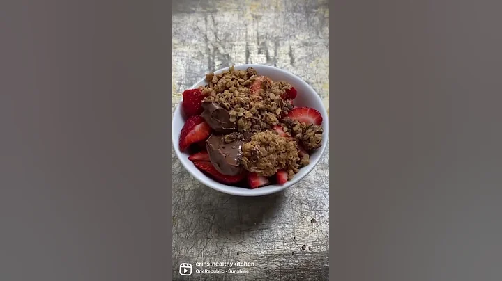 Healthy Snacks - strawberry and banana bowl with W...