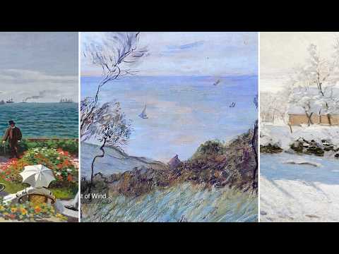 Claude Monet TV — Silent Art Gallery · July 27 Night | Cliffs of Varengeville Gust of… & others