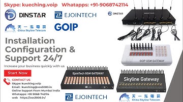Dinstar, GoIP, Ejoin, Skyline GSM gateway Configure | Full Support 24/7