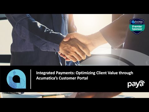 Acumatica Customer Portal Walkthrough - video from Paya