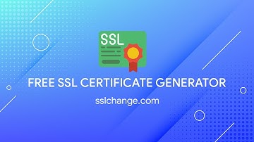 Free SSL Certificate Generator - sslchange.com #freesslcertificate #freessl #letsencrypt