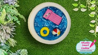 Summer-fun pool party sugar cookie (how to)