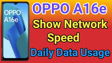 OPPO A16e Show Daily Data Usage kaise kare | How To Show Daily Data Usage Setting In OPPO A16e