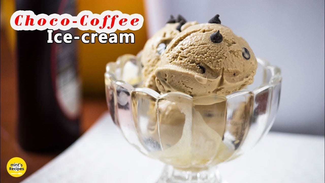 Coffee Chocolate Ice cream Using Ice Cream Maker | MintsRecipes