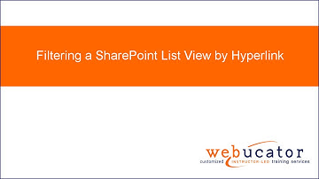 Filtering a SharePoint List View by Hyperlink