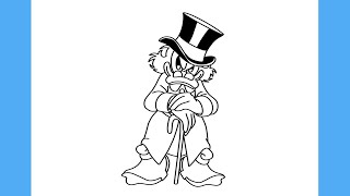 COMO DESENHAR O TIO PATINHAS (Uncle Scrooge) - HOW TO DRAW UNCLE SCROOGE