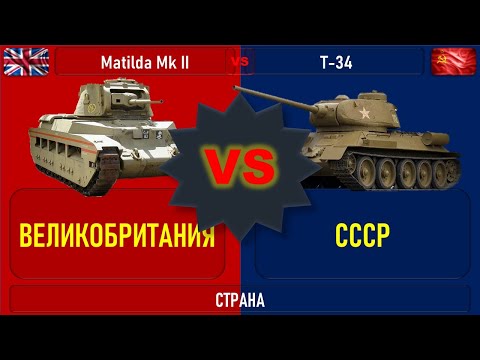 Matilda Mk II vs Т-34 Что лучше. Сравнение средних танков Второй Мировой Войны Великобритании и СССР