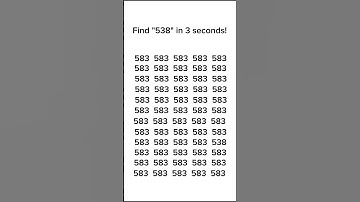 Only 1% Can Spot the Hidden 538 in 3 seconds! 🔍 | Brain Puzzle Challenge #shorts  #puzzlegame