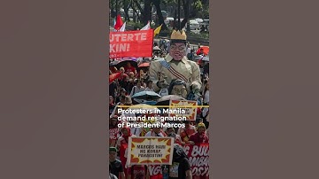 Thousands of anti-corruption protesters in Manila say Marcos must resign | AJ #shorts
