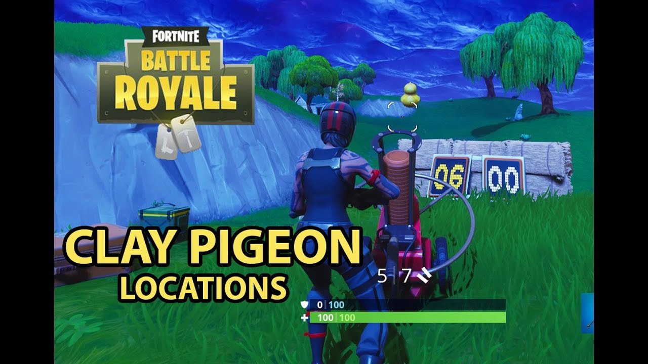 fortnite br clay pigeon locations shoot a clay pigeon at different locations challenge - how to find clay pigeons in fortnite