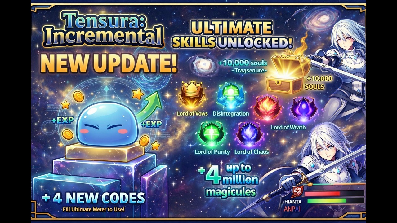 ROBLOX [ULTIMATES & NEW UI] Tensura: Incremental: [NEW CODES!!] How to ...