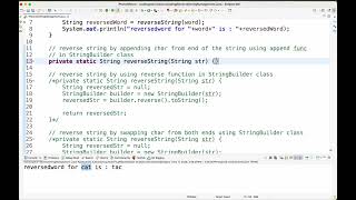 Reverse String : JAVA Programming Language